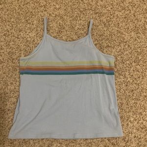blue tank top